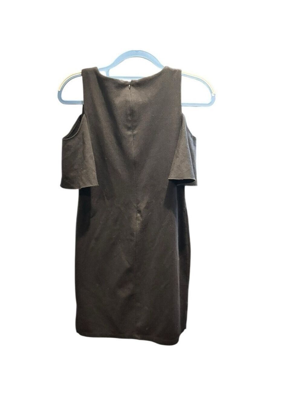 LIBBY EDELMAN Cold Shoulder Bodycon Little Black Dress Stretchy Size Small - Picture 4 of 6